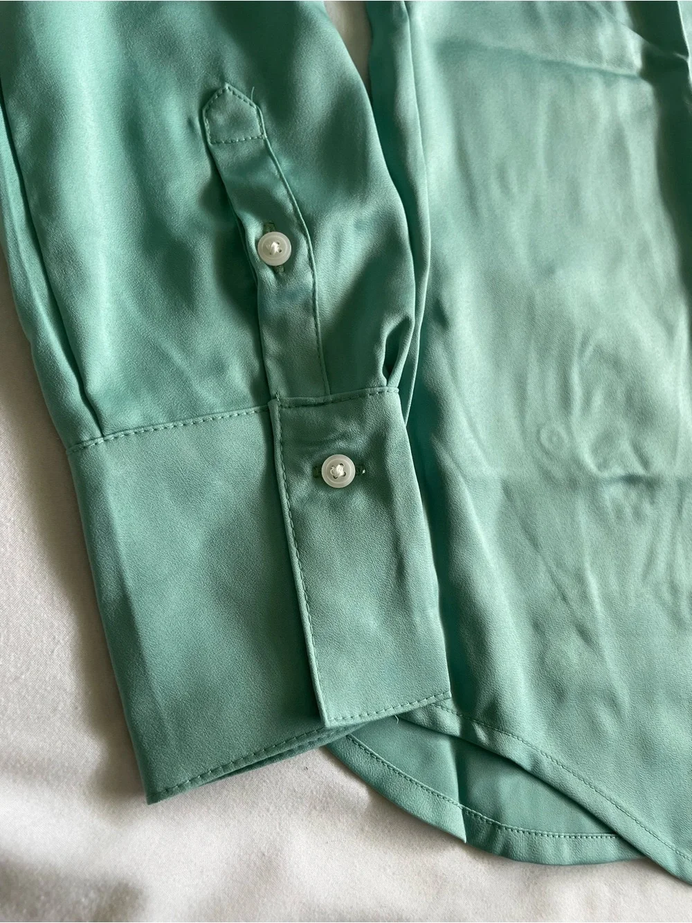 Banana Republic Mint Green Long-Sleeve Button-Up Shirt